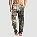 Polo Pajama Pants For Men, Camo Lightweight Cotton Pjs Bottoms Sleepwear & Lounge With Pocket Men Fashion Clothes Loungewear Halloween Pajamas Fleece (XL, Green)