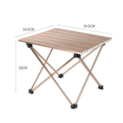 Lhllhl Outdoor Camping Portable Simple Table Aluminum Alloy Drawing Folding Table Light Brown Barbecue Picnic Table Outdoor Furniture #TOP2