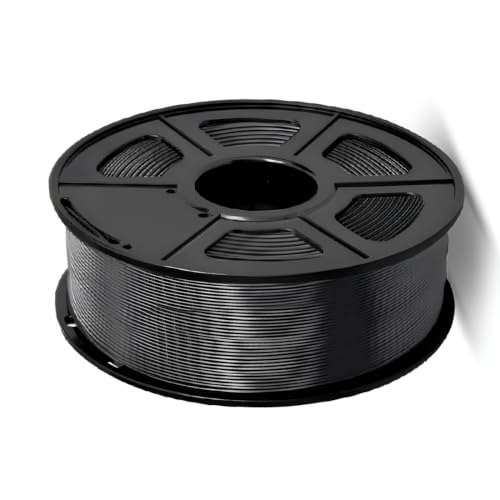 Image of Robocraze Premium HS PLA 3D Printer Filament 1.75mm Raven Black 1kg | High-speed PLA with smooth extrusion, dimensional accuracy, low warping, and rich Raven Black finish for precise prints.