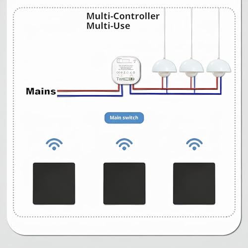 Interruptor sin batería Mengshen para controlar luces a distancia sin reformas ni cables 7