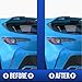 Black reflector tint and third brake light overlays compatible with 2019-2025 Toyota Corolla Hatchback