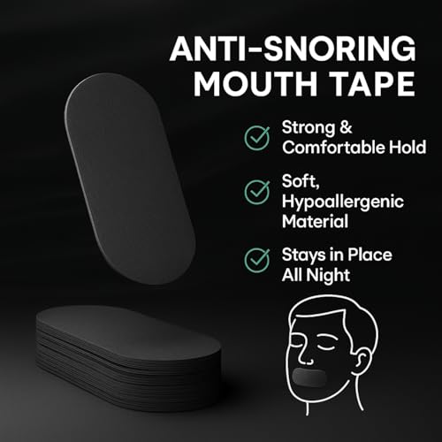 Image of 30 Pcs Sleep Strips Mouth Tape for Sleeping - Anti-Snoring Strips for Nose Breathing, Snore Reduction & Better Sleep | Hypoallergenic Adhesive Mouth Stickers for Kids & Adults (30 Pcs Sleep Mouth Strips)