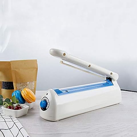 LabZhang 12inch Impulse Bag Sealer,Impulse Heat Sealer,Manual Poly Bag Heat Sealer Heat Seal Closer with 1 Replacement Kit,White Cover