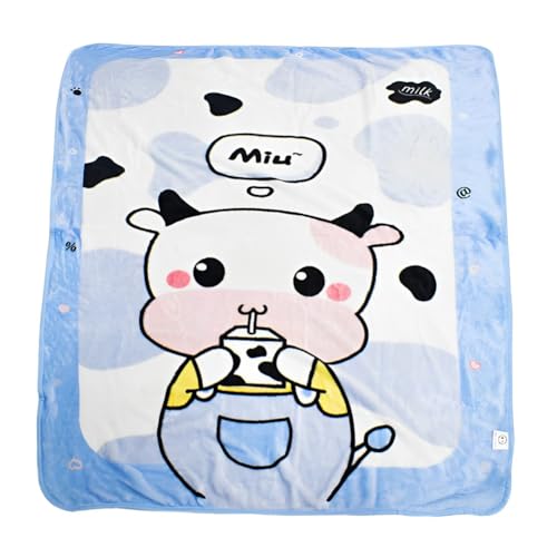 SYTTNUM Manta de Franela para Niños, Manta de Peluche, Cow Manta Infantil, Manta para Sofá de Franela, Sofá o Cama,Manta de Franela para el Salón(100 x 140cm)