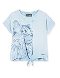  Desigual Mädchen TS_TUXTEPEC T-Shirt, Blau (Azul Palo 5002), 140 (Herstellergröße: 9/10)