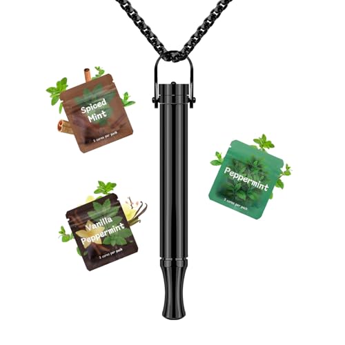 VITABONA Anxiety Breathing Necklace with Resistance(Upgraded flavor)- Quit Breathlace Filter Help Stop Stress - Relief Breath Necklace Flavoured for Adults - Breathe Free Device Flavour Filters Gifts