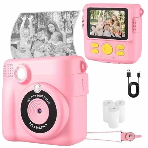 Appareil photo instantané enfant avec feutres et carte mémoire pour cadeau créatif