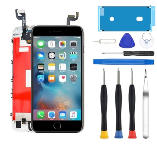 Yuntunele Screen Replacement for iPhone 6S 4.7 inch LCD Digitizer Touch Screen LCD Replacement Screen Frame Assembly with Repair Tools(Black)