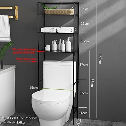 Multi-Functional Bathroom Shelf Organizer - Freestanding Over-The-Toilet Storage Rack with Adjustable Shelves for Efficient Bathroom Space Saving and Storage Solutions