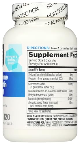 365 by Whole Foods Market, Glucosamine Chondroitin and MMS, 120 Capsules - image 5