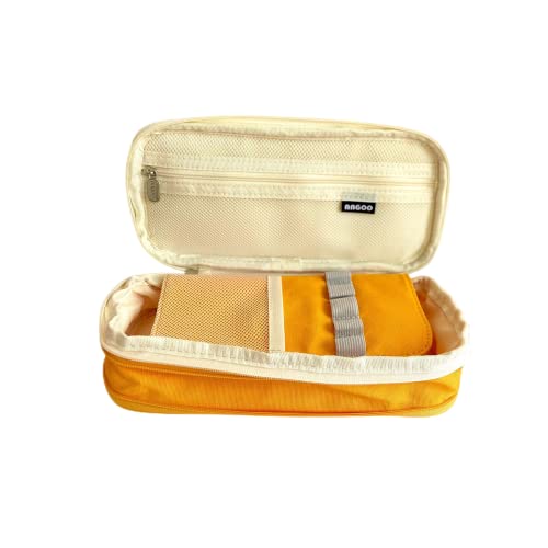 Feifei'S Bow Federmäppchen mit großem Fassungsvermögen, hohe Kapazität, wasserdicht, Büro, Uni, Schule,Tasche, Halter, Box, Organizer, Zubehör, Geschenke, Schreibwaren, Make-up-Tasche (gelb), gelb Cover