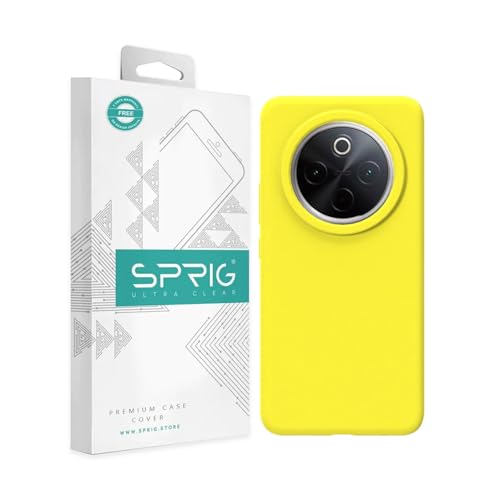 Image of SPRIG Compatible with iQOO Z10 Premium SilkTone Back Cover Drop Tested Shock Proof Mobile Case for Men, Women, Boys and Girls with Camera Protection (Shining Yellow)
