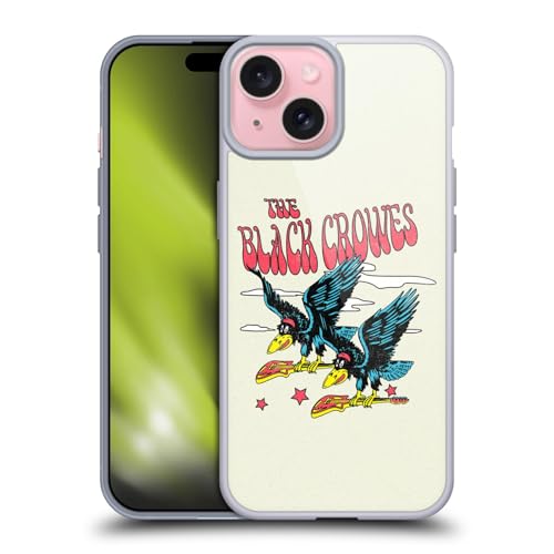 Funda iPhone 15 gel suave The Black Crowes carcasa guitarras voladoras rock 1
