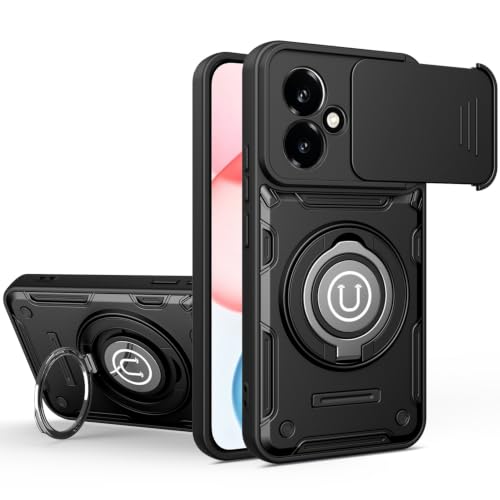 Coque Honor 400 5G antichoc avec protège-caméra coulissant et béquille