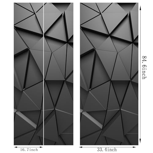 Papier peint à décoller et coller pour porte 3D abstrait et repositionnable - 6
