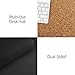 Aothia Office Desk Pad, Natural Cork & PU Leather Dual Side Large Mouse Pad, Laptop Desk Table Protector Writing Mat Easy Clean Waterproof for Office Work/Home/Decor (Black,31.5