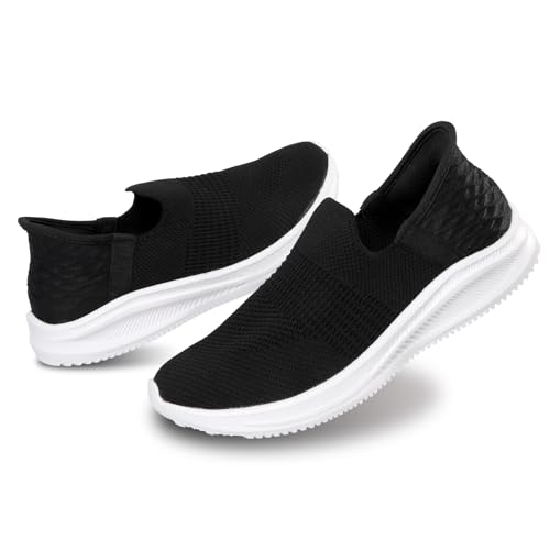 Men's Slip-on Loafers Comfortable Walking Shoes Breathable Knit Casual Sneakers Lightweight Breathable Mesh Shoes for Women4