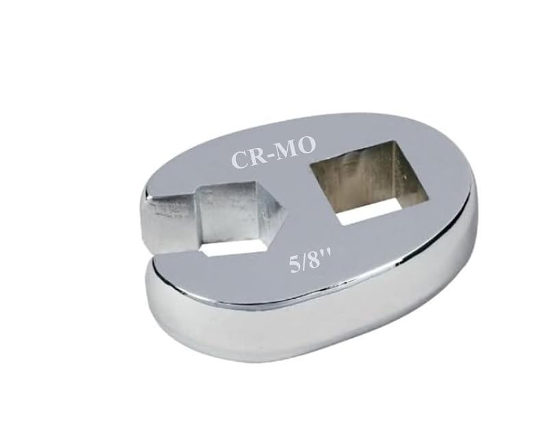 Chave crowfoot para porca flangeada FLZOSPER SAE com acionamento de 9,5 mm (3/8 pol.) e abertura de 15,9 mm (5/8 pol.)