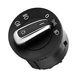 Kacepar Auto-Scheinwerferschalter-Steuerknopf mit Nebelscheinwerfer, kompatibel mit VW Golf Jetta MK5 2004–2009 MK6 2010–2013 5ND941431A 5ND 941 431A