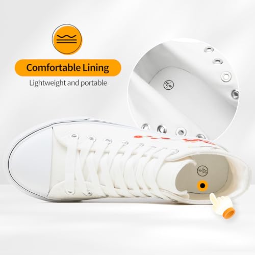 Image of ZGR Womens High Top Canvas Sneakers,Lace-up Canvas Shoes,Casual Tennis Walking Shoes