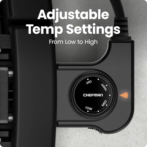 Chefman Indoor Electric Grill 1400W-1650W, 38x23 Large Grilling Surface, Nonstick Table Top Grill for Indoor Grilling and BBQ with Adjustable Temperature Control, Drip Tray, Dishwasher - Safe Parts - Image 4