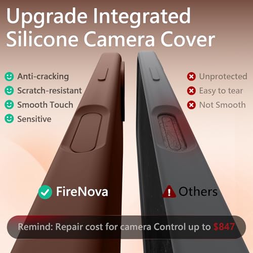 Image of FireNova Magnetic for iPhone 17 Case, Compatible with MagSafe, [Integrated Silicone Camera Control Button] [Camera Protection] Anti-Scratch Microfiber Lining Phone Case, 6.3 inch, Light Brown