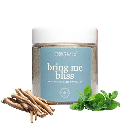 Cosmix Bring Me Bliss|For Relaxation & Focus|Helps De-Stress|Blue Spirulina & Ashwagandha Superfood Powder|60g (40 servings)|No Artificial Colour,No Preservatives,No Added Sugar|Plant Based