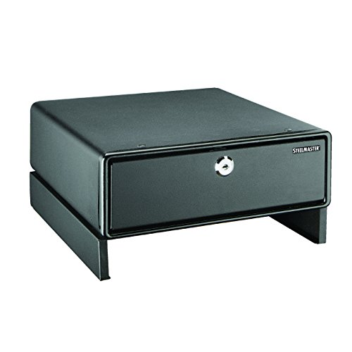 MMF Industries STEELMASTER Schreibtisch-Monitorerhöhung | Kratz- und splitterfeste Oberfläche | abschließbares Fach | Rutschfeste Füße | Stahlkonstruktion | Zuhause & Bürozubehör Cover