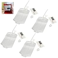 Halloween Blutbeutel,4 Stück Halloween Trinkgefäß Blutbeutel,Halloween Infusionsbeutel Blutbeutel,350 ml Halloween Blutbeutel,Halloween Party Dekoration,Perfekt für Halloween Zombie,Dekoration,Cosplay