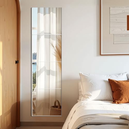 EONAZE 4 Piezas Espejo de Pie Cuerpo Entero Espejos Decorativos de Pared Mirror Wall Espejos...