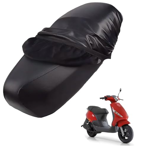 générique Housse Selle Moto Cuir Compatible avec Piaggio Zip 50 2011-2013,Protection Toutes Saisons, Housse de Selle Moto(Black)