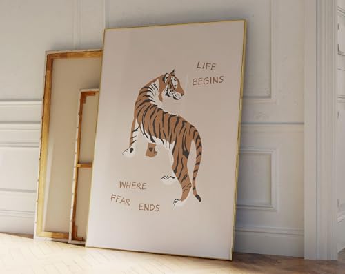 Stunng Quote Poster Prt, Scandaian Anima & Nature Wa Art,