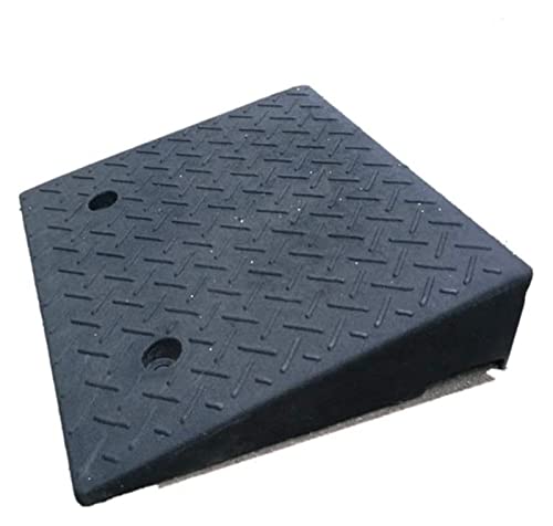Rampa de goma negra para vehículos 50x50x13 cm miniatura 1