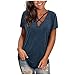 Yowablo T-Shirts Short Neck T Cross Criss Womens Top Sleeve T-Shirt V Casual Sexy Loose Chemisier pour Femmes Robe Transparente