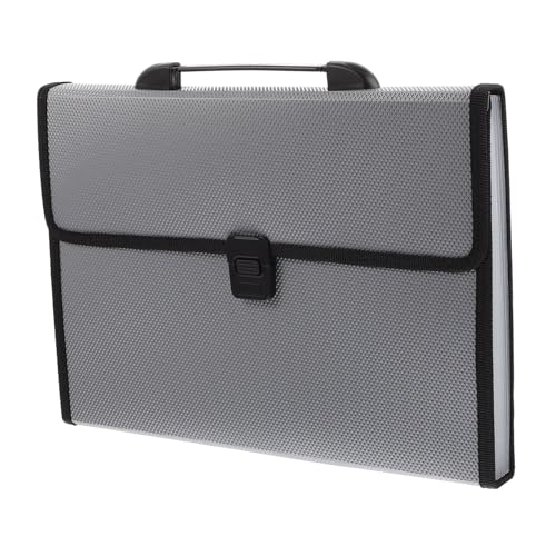 LIFKOME 多仕切りポータブル書類フォルダー 手提げ付きじゃばらファイルケース 大容量整理バッグ 行券 レ収納対応 オフィス 学校 旅行用