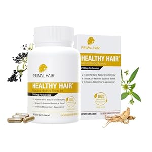 100% Natural Growth Treatment, Reduces Hair Loss, US Patented Formula Proven Effective for Men & Women, 100% Vegan Ingredients, Non-GMO, 30-Day Supply