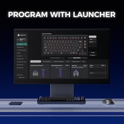 Image of Keychron Q1 HE 8K Magnetic Switch Wired Keyboard, Adjustable Actuation Point Launcher Web App Full Metal Body with PBT Keycaps Hot-Swappable Ultra-Fast Lime Magnetic Switch for Mac Windows Linux