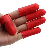 Keuyeo Funda Protectora De Silicona para Dedos, Funda Protectora Anticortes Resistente Calor, Soporte para Dedos, Utensilios De Cocina, 5 Uds.