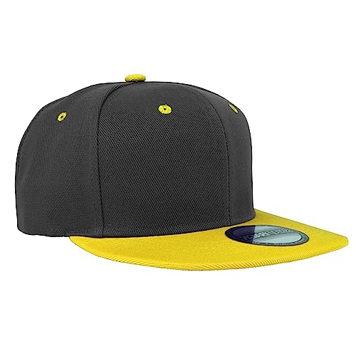 Image of Gelante Snapback Hats for Men - Flat Bill Brim Baseball Cap Hat - Plain Blank Adjustable
