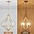 6 Lights Vintage Farmhouse Light Fixtures, Pendant Lights Kitchen Island Lighting, Modern Kitchen Light Fixtures Over Table Gold Chandelier for Dining Room Hallway Entryway Bedroom Foyer