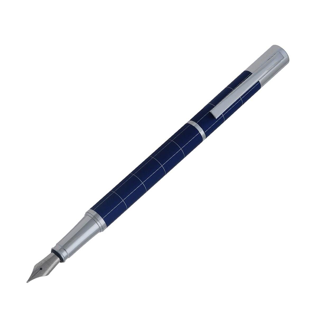 Steelpen Active Serisi 1002DT Slayt Mavi Dolma Kalem+Tükenmez Kalem