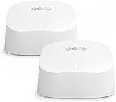 Router wifi de malla eero 6 de Amazon | Con Ethernet de 900 Mb/s, 280 m2 de cobertura y capacidad para conectar más de 75 dispositivos | pack de 2, modelo de 2021