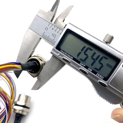 1.64ft M12 8 Pin A Code Conector Hembra Impermeable IP67 miniatura 5