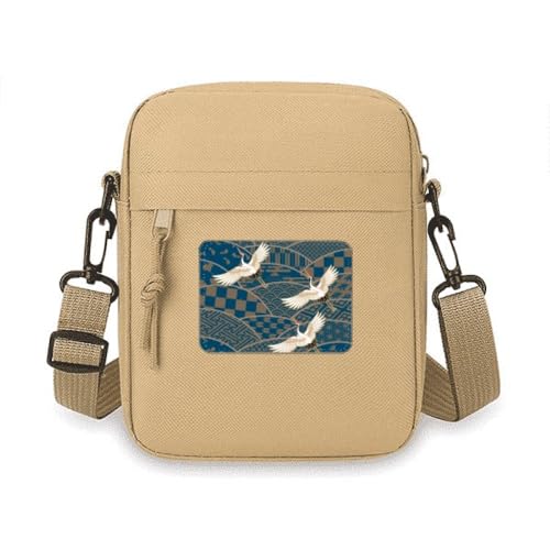 Mini sac à bandoulière grues en érable avec pochette téléphone intégrée