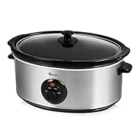 Swan Stainless Steel Slow Cooker, 6.5 Litre, Silver, SF17030N
