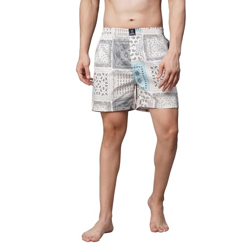 Image of Urban Scottish Ultra-Comfortable Men's Boxer Pants (Pack of 2), 100% Cotton With Stylish Print, Soft & Stretchy Elastic Waist Band, Dynamic Movement & Hardwearing Stitching, Breathable Gentle Snug Fit