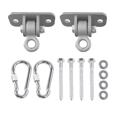 Heavy Duty Hooks, Heavy Duty Swing Hangers Including Bolt and Screw, Connecting Buckle, Porch Swing Hardware Suitable for Amusement ark Porch -Wooden Kit, Swing Set Accessories