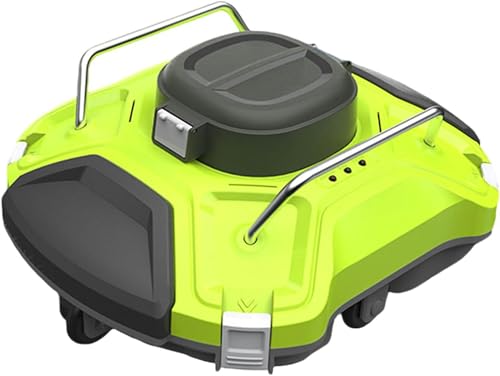WQZzjm Robot Aspirador de Piscina Impermeable, con Arranque de un Solo Toque, 3 Luces LED indicadoras, 4 Ruedas, para Limpieza subacuática.