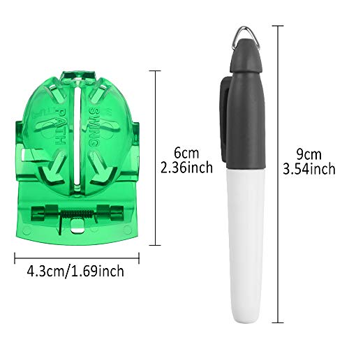 Dadabig 6 Stück Golf Alignment Tool, Golf Ball Liner Marker Golfball Strichzeichnung Golfball Ausrichtungswerkzeug Liner Kugelmarkierung Clips für grafische Markierungen Linie mit 4 Golf Marker (Grün)