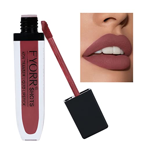 Image of Ultra Pigmented Smudeproof Super Hydrating Single Coat Application Matte Liquid Lipstick, 6ml (Paraben Cruelty Free) (Pinky Rest)